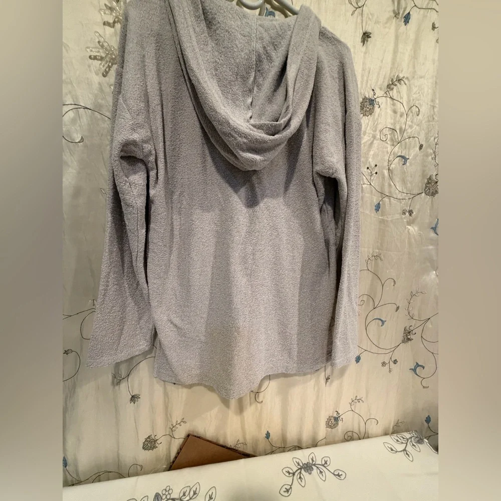 PINK Victoria's Secret Gray Lace-Up Hoodie - Picture 4 of 5